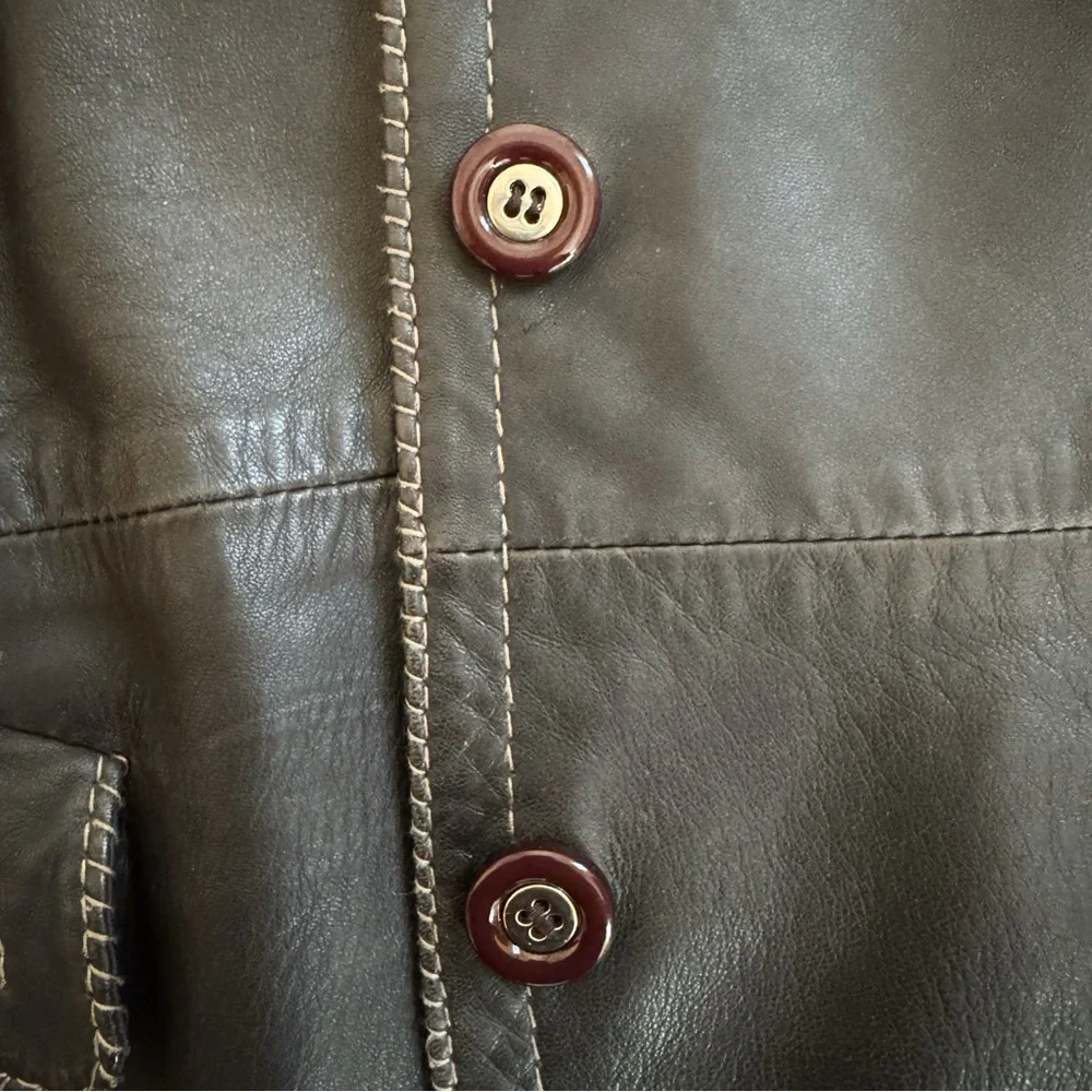 Frank Walder chocolate lamb leather jacket - Picture 4 of 9